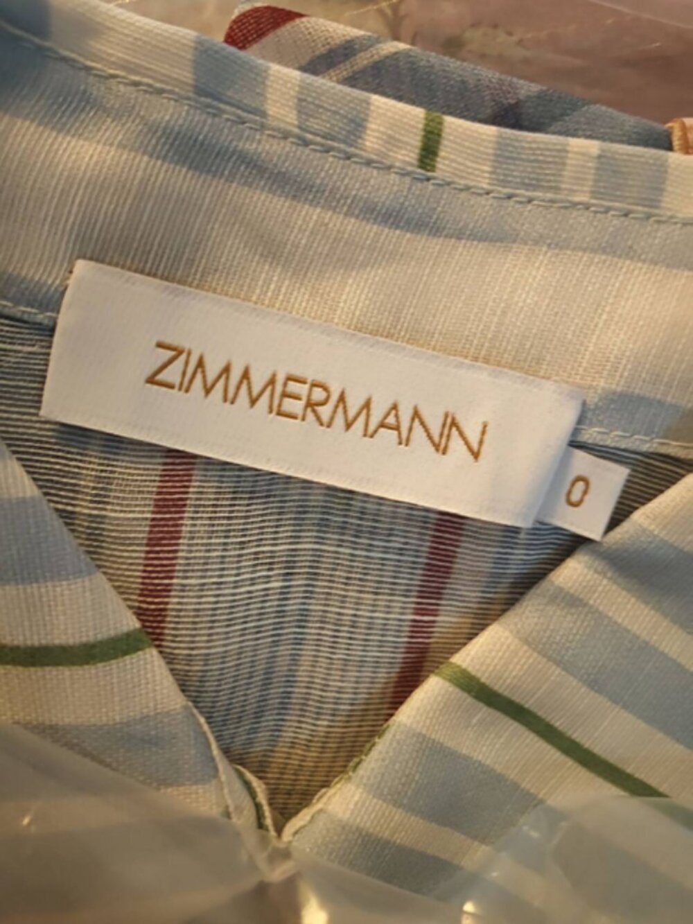 Zimmermann Spliced Stripe Linen Silk Button Front Maxi Dress Belted - Picture 9 of 10